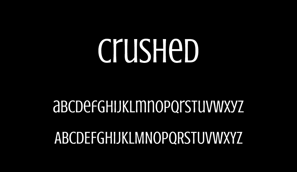 Crushed font