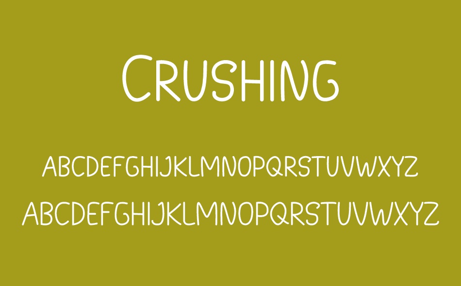 Crushing font