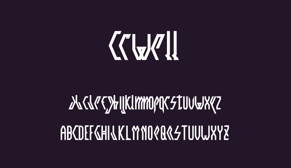 Crwell font