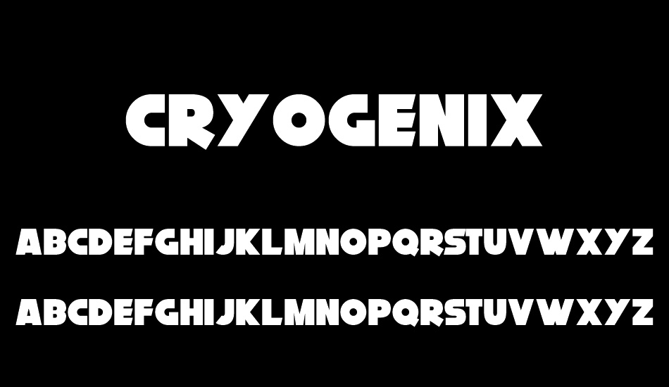 Cryogenix font