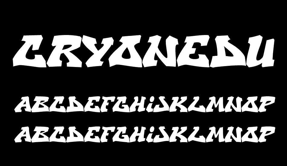 CryOneDUC Plain font