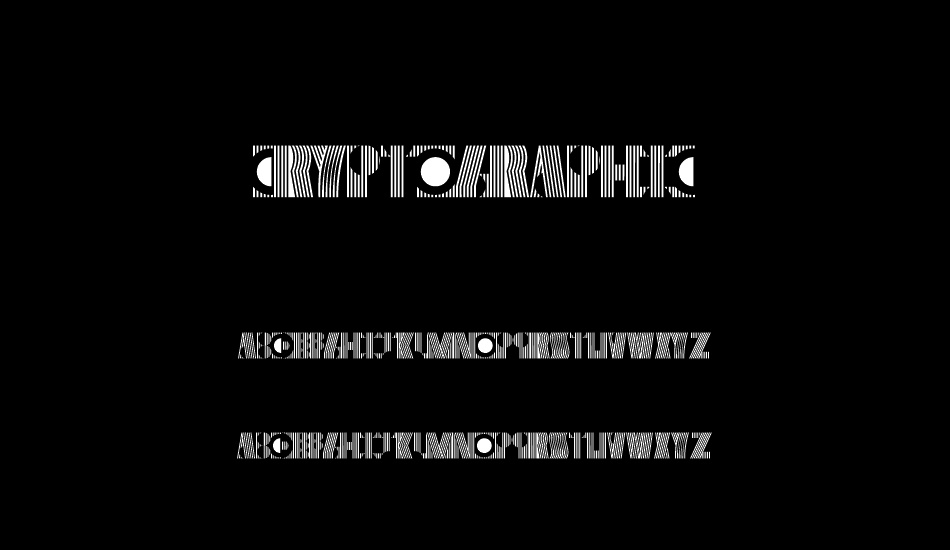 Cryptographic font