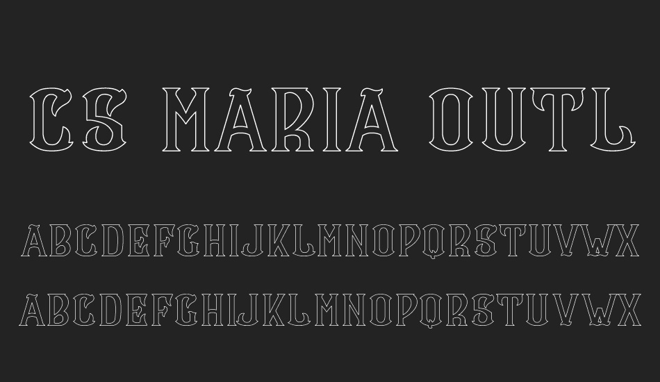 CS Maria Outline font
