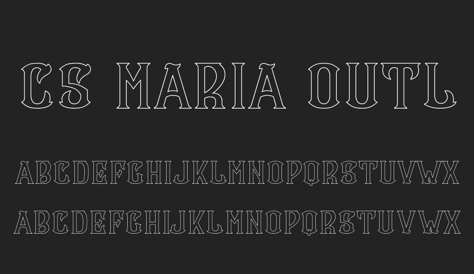 CS Maria Outline font