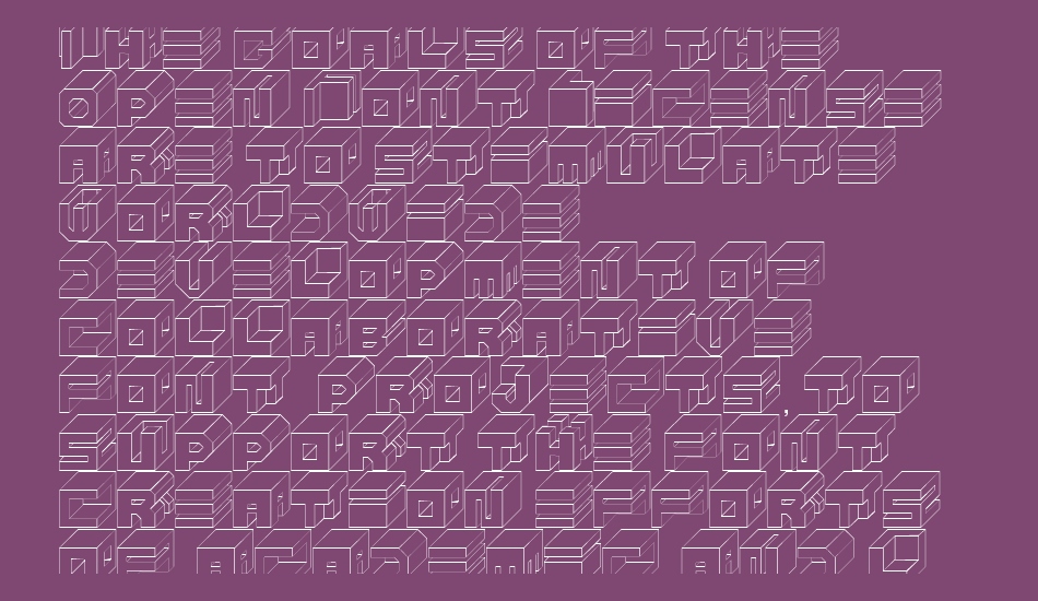 Cube font 1