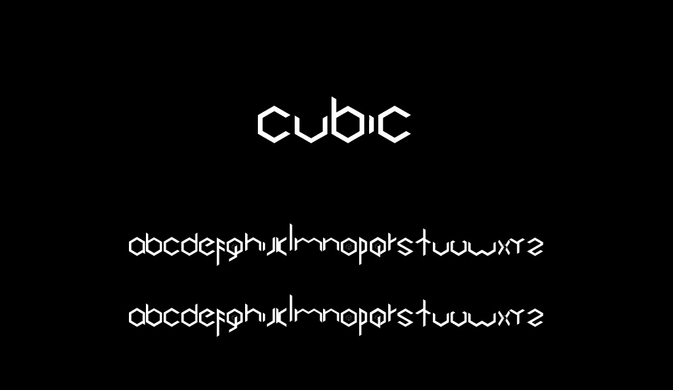 Cubic font