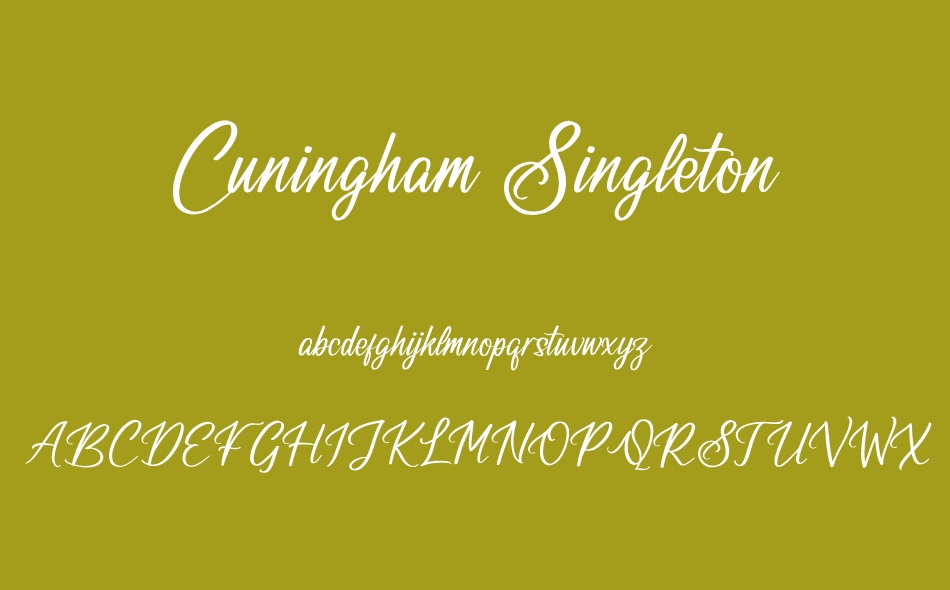 Cuningham Singleton font