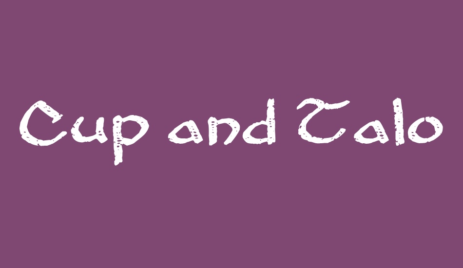 Cup and Talon font big