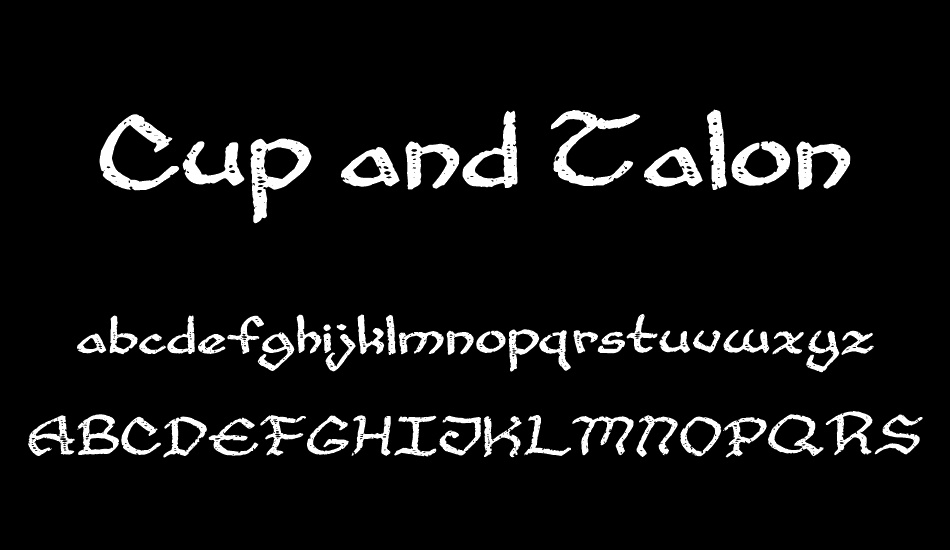 Cup and Talon font