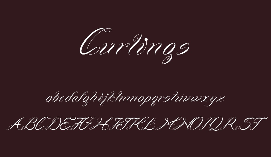 Curlings font