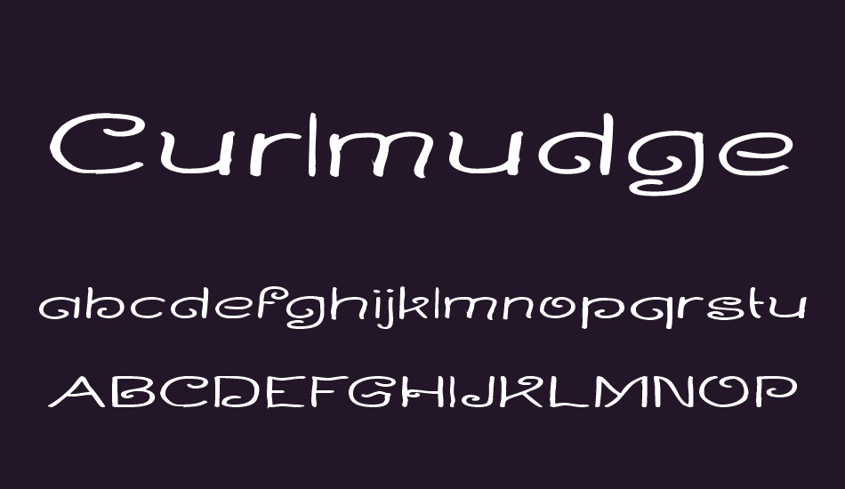 Curlmudgeon Wideside font