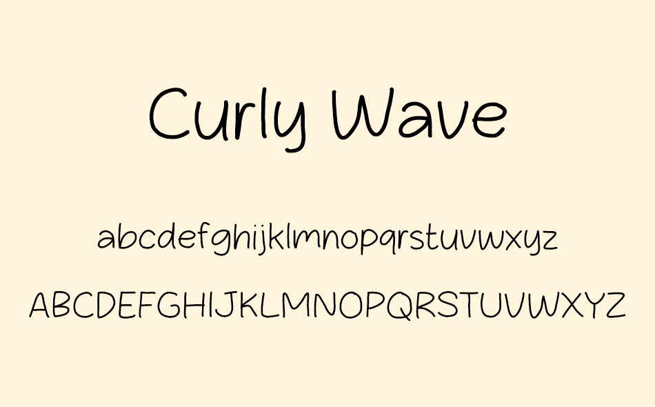 Curly Wave font