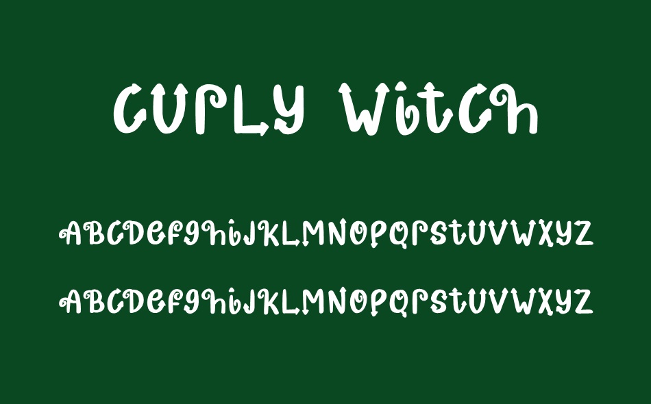 Curly Witch font