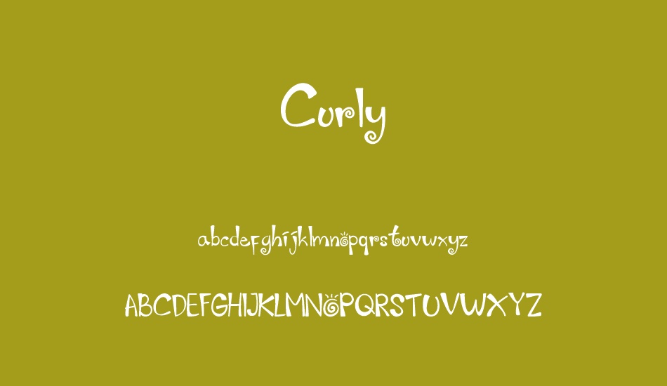 Curly font