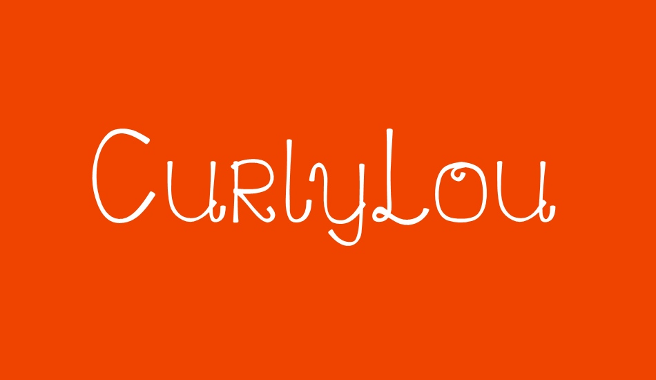 CurlyLou font big