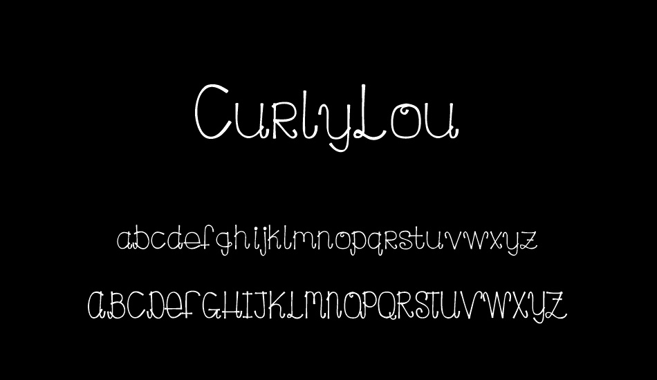 CurlyLou font