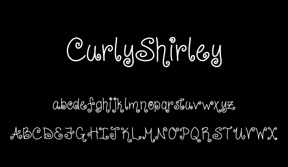 CurlyShirley font