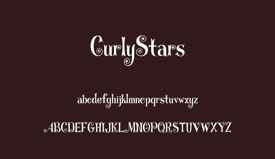 CurlyStars font