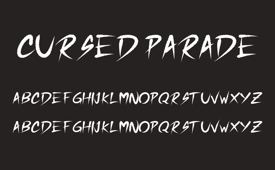 Cursed Parade font