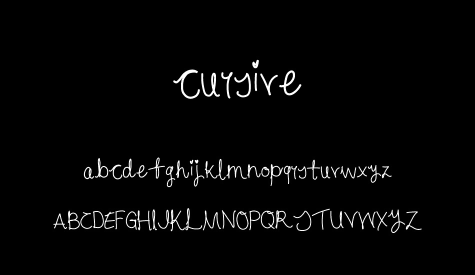 cursive font