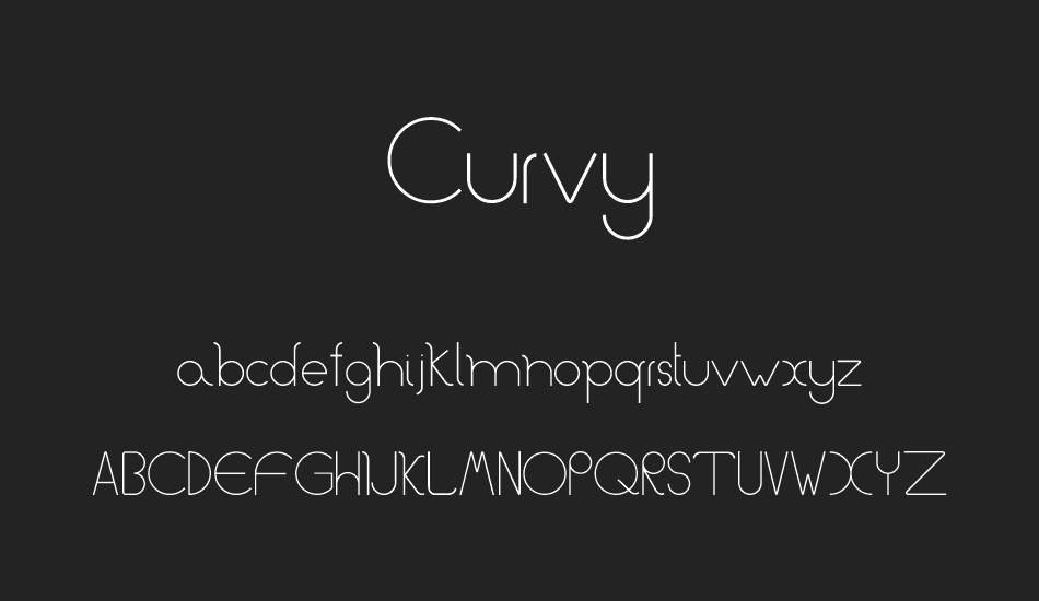 Curvy font