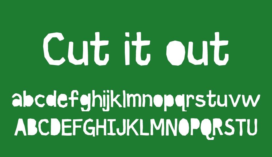Cut it out DEMO font