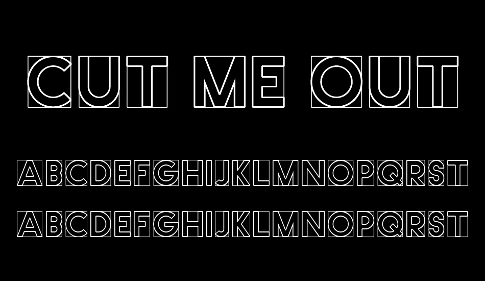 Cut Me Out font