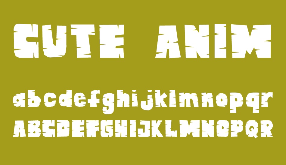 CUTE ANIMAL font