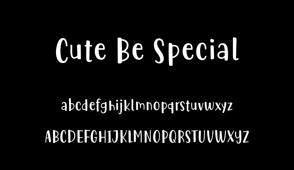 Cute Be Special font