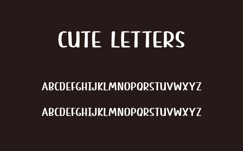 Cute Letters font