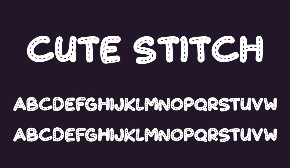 Cute Stitch font