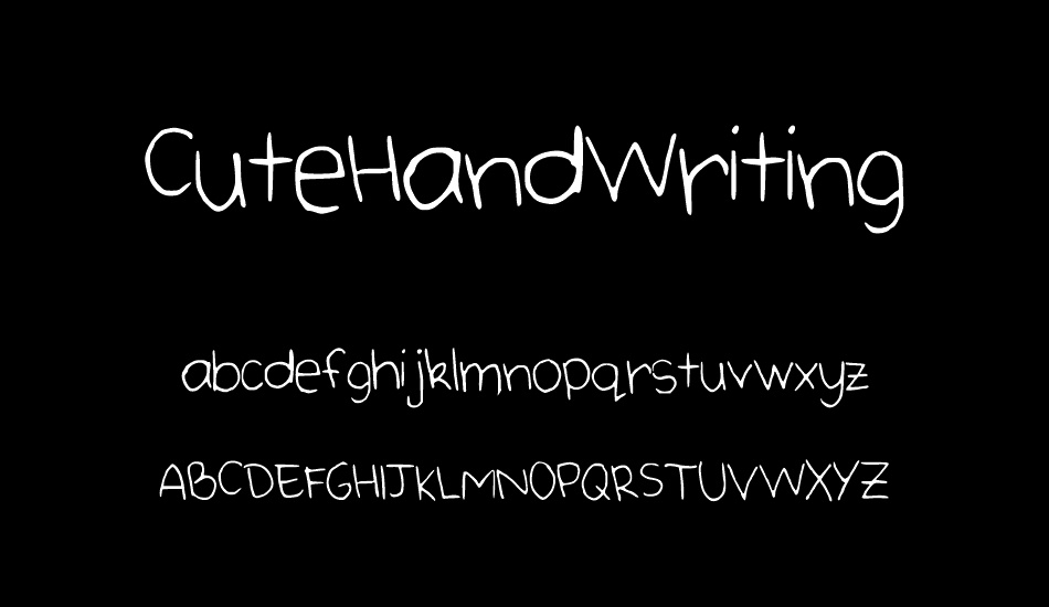 CuteHandWriting font