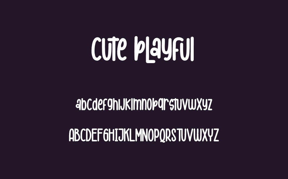 Cute Playful font