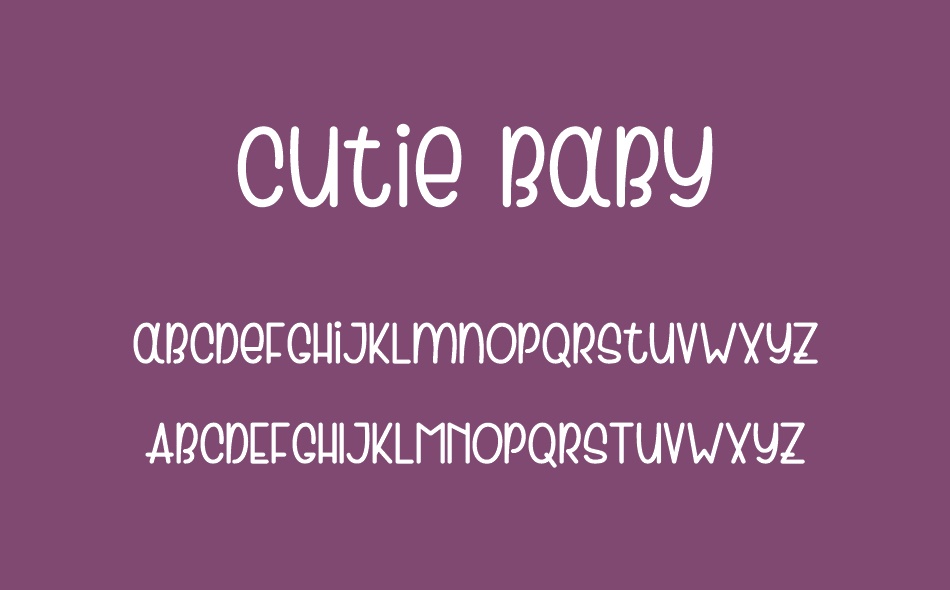 Cutie Baby font