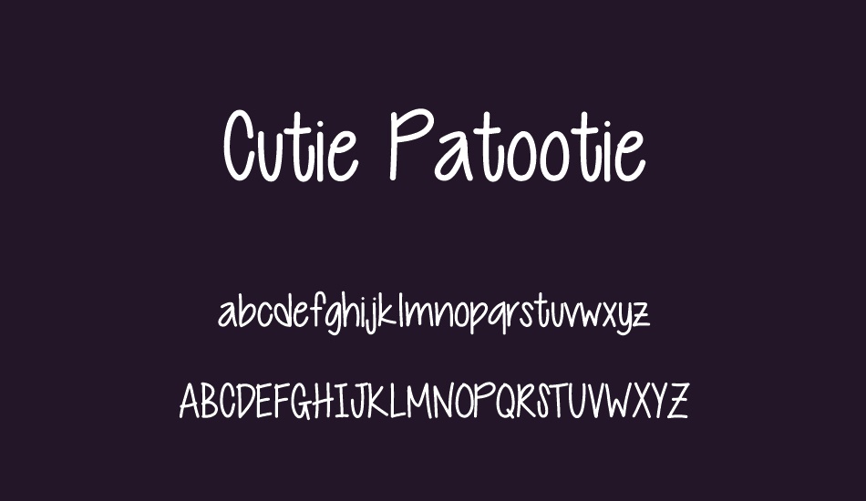 Cutie Patootie font