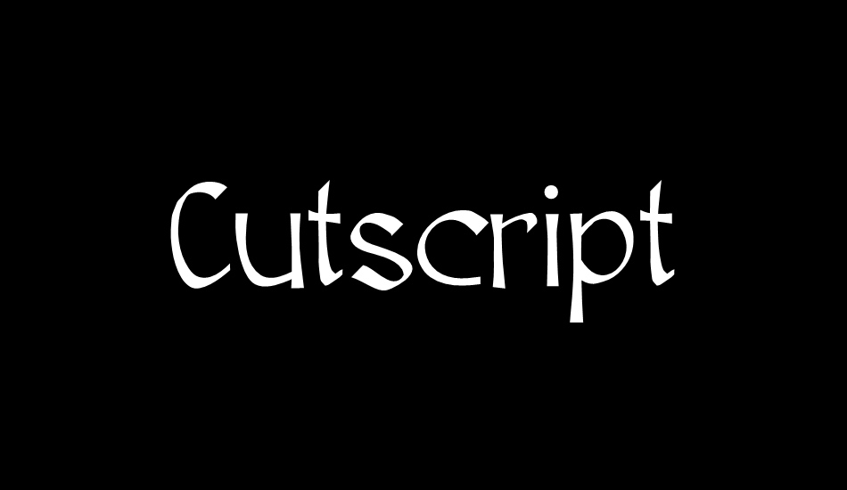 Cutscript font big