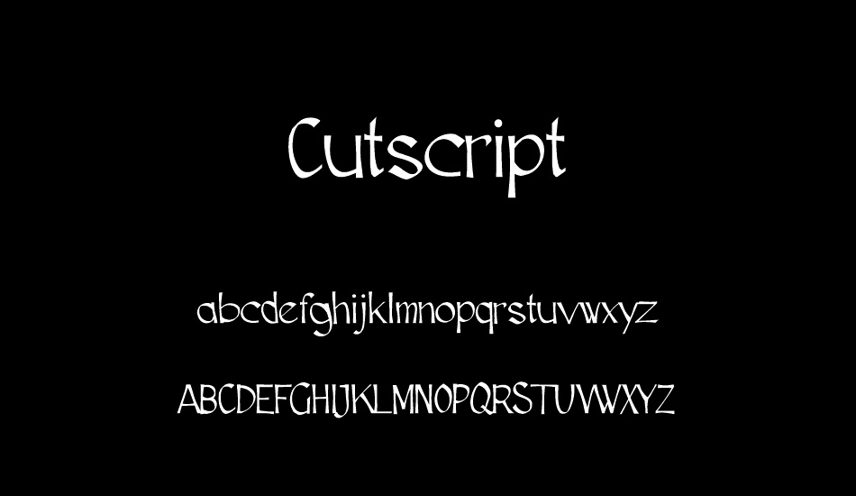 Cutscript font