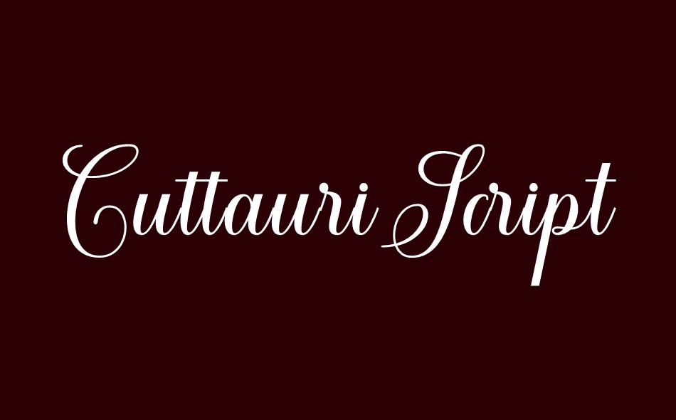 Cuttauri Script font big