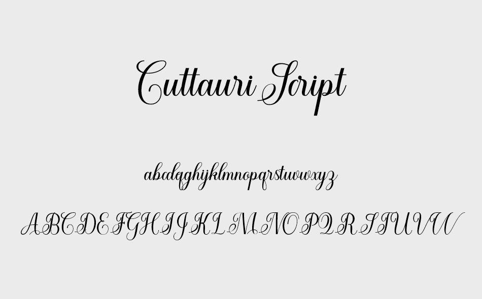 Cuttauri Script font