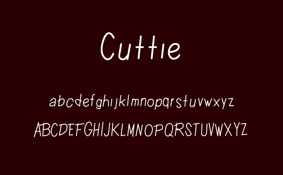 Cuttie font