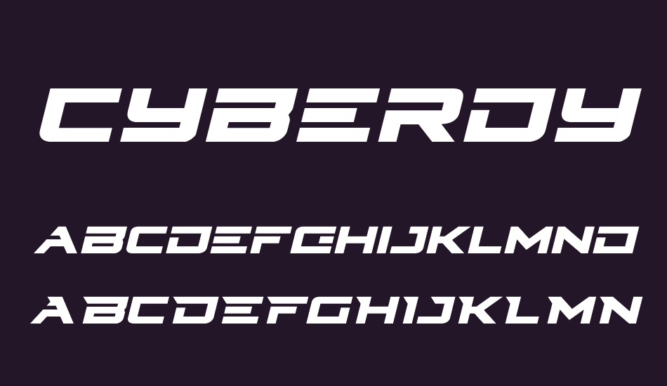 Cyberdyne Italic font