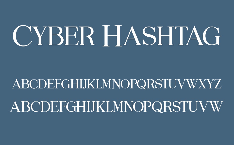 Cyber Hashtags font