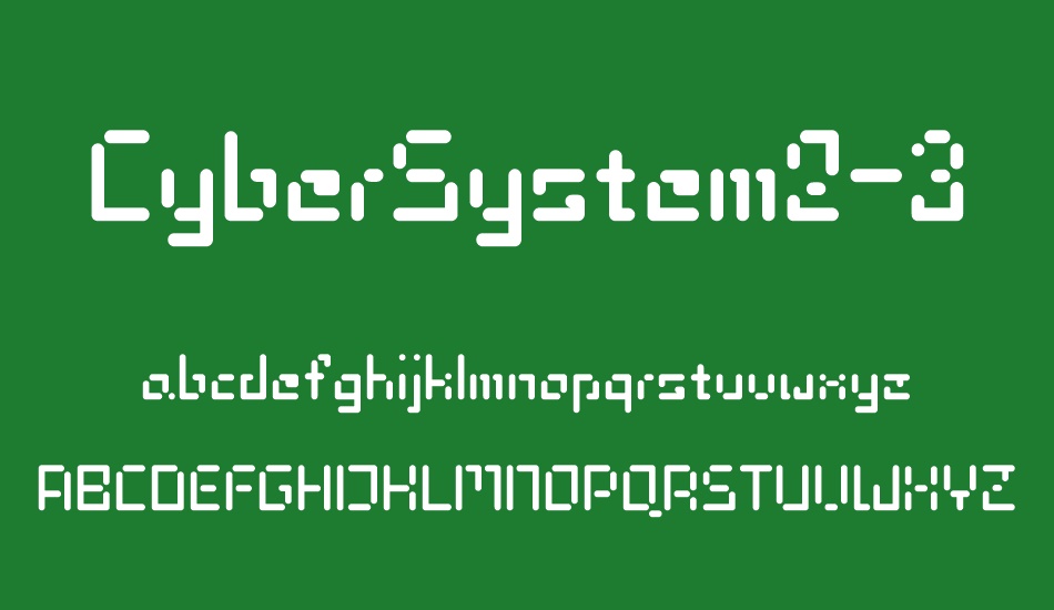 CyberSystem2-3 font