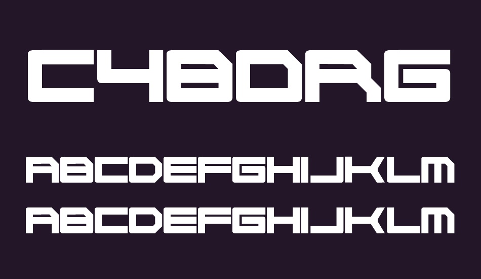 Cyborg45 font