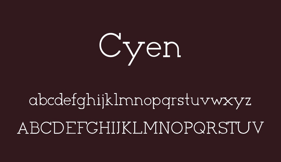 Cyen font