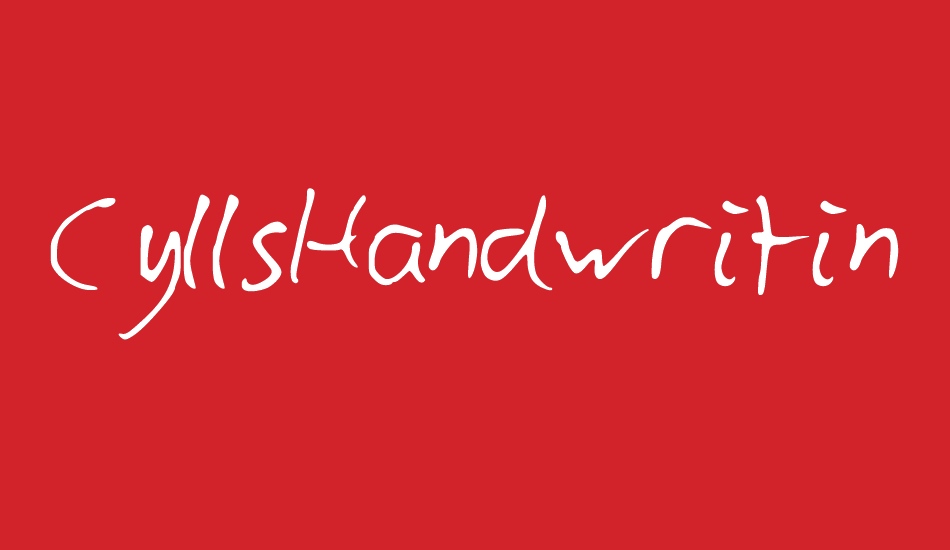 CyllsHandwriting font big