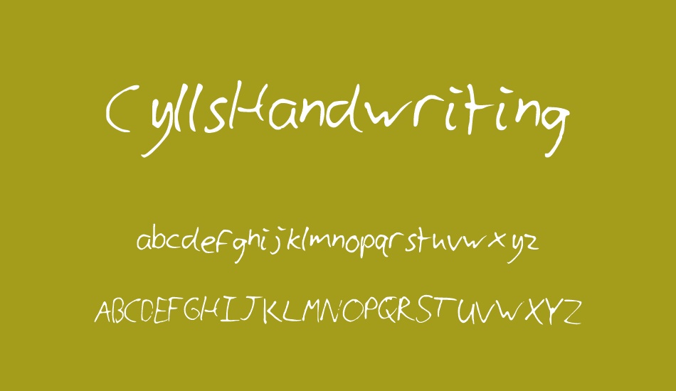 CyllsHandwriting font