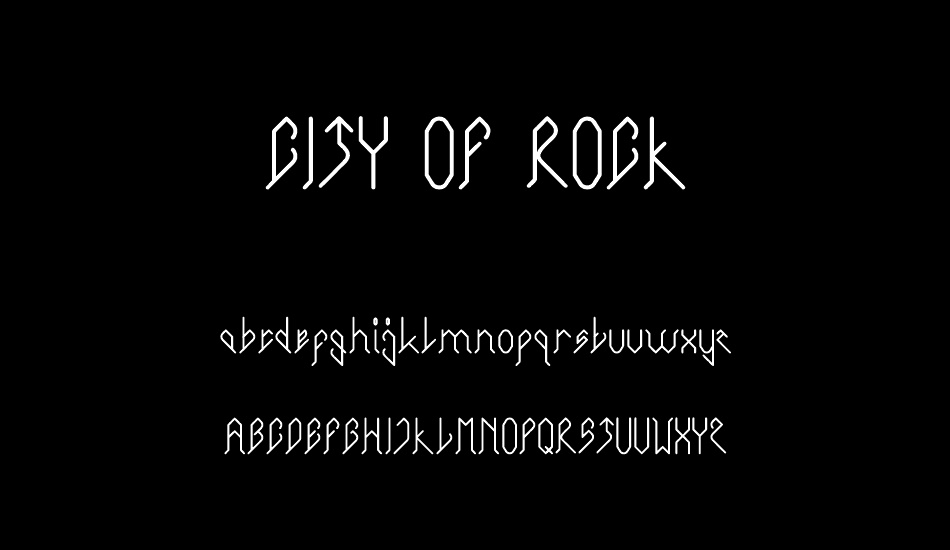 CITY OF ROCK font
