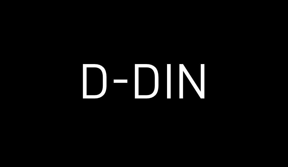 D-DIN font big