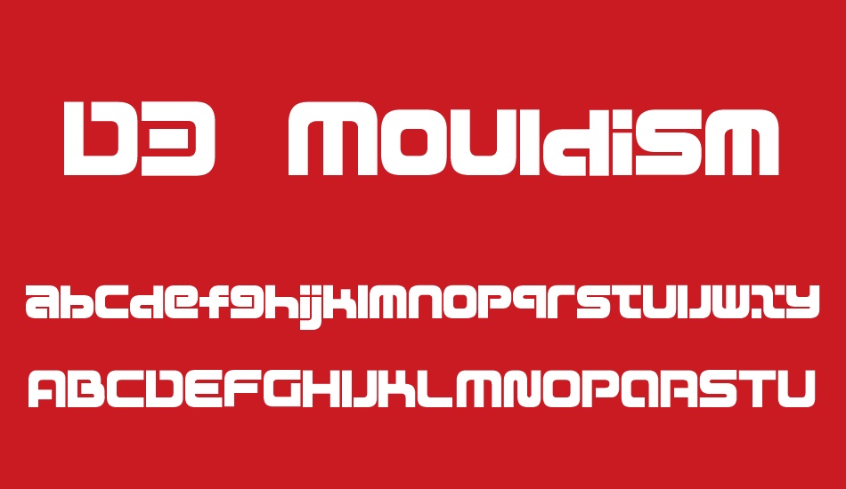 D3 Mouldism Round Alphabet font